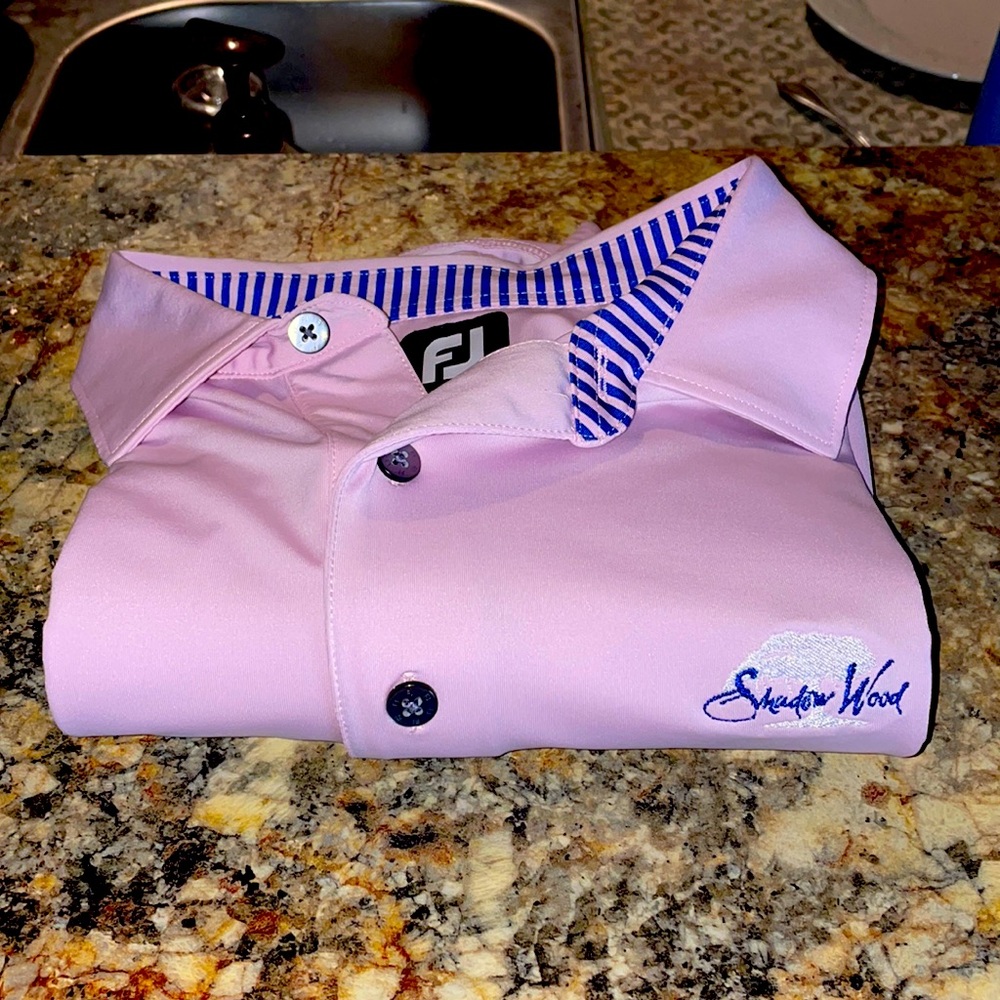Footjoy golf polo, Shadow Wood Logo on left chest size Medium.